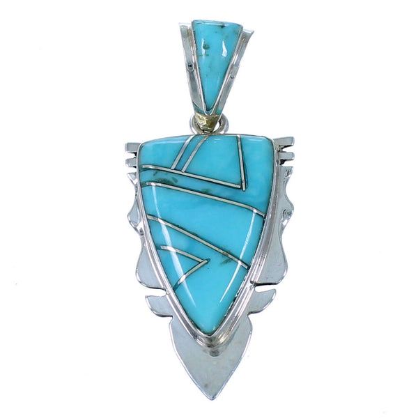 Turquoise Southwestern Sterling Silver Pendant MW67779